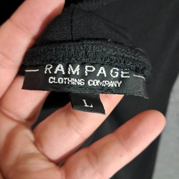 VTG Y2K Rampage Black Deep V Neck Dress Medium Feminine USA Mesh Prom Homecoming - Picture 9 of 11